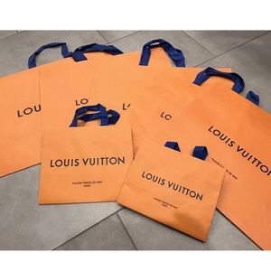 LOUIS VUITTON Authentic Empty Gift Bag Shopping Bag Small Medium Large (Total 7)